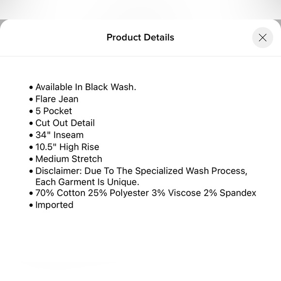 Fashion Nova Showing up cut out stretch flare jeans - Picture 5 of 7